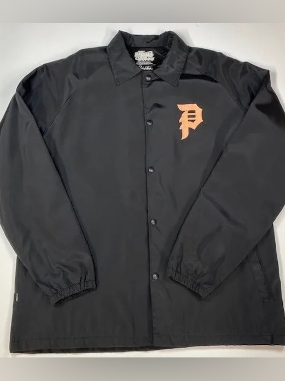 Primitive x Naruto Shippuden Men’s Coach Skateboarder Button Up Jacket Black-SML